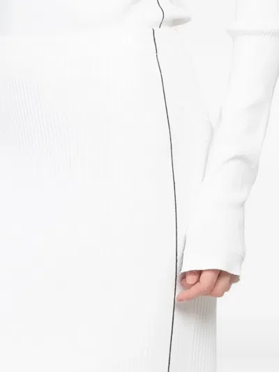 Maria Mcmanus Ribbed Midi Skirt In White