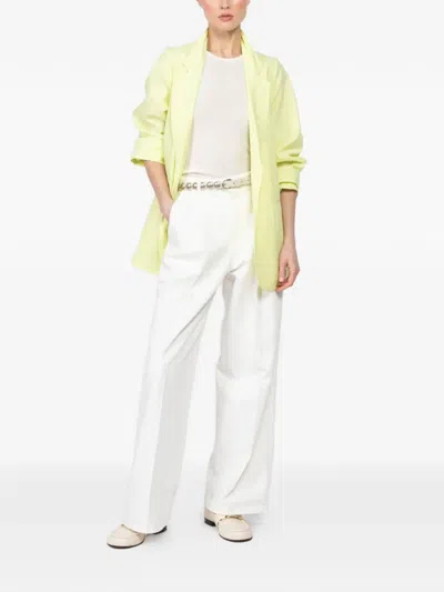 Forte Forte Notched-lapel Blazer In Yellow