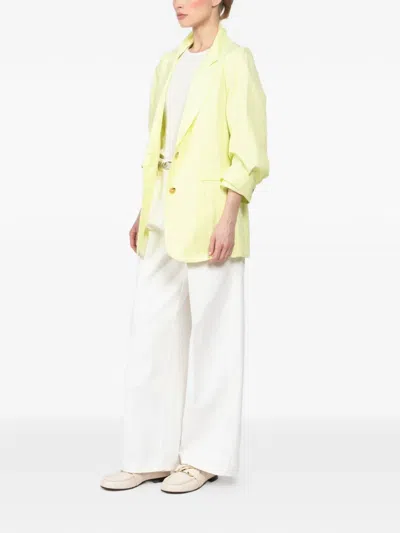 Forte Forte Notched-lapel Blazer In Yellow