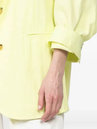 Forte Forte Notched-lapel Blazer In Yellow