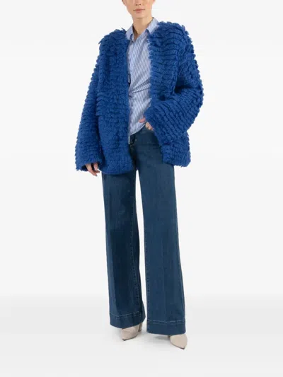 Sa Su Phi Textured Jacket In Blue