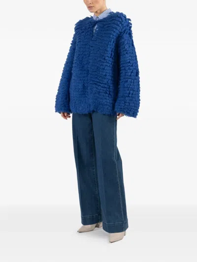 Sa Su Phi Textured Jacket In Blue