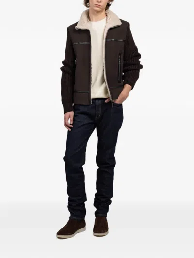 Mackage Jonathan Shearling Jacket In Brown