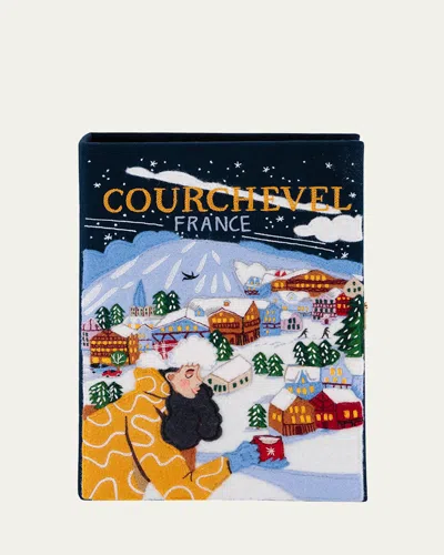 Olympia Le-tan Courchevel Book Clutch Bag In Blue