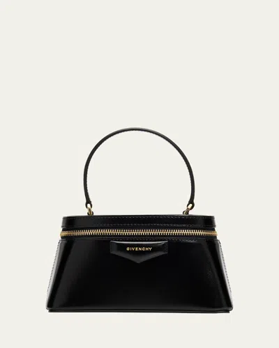 Givenchy Vanity Antigona Leather Handbag With Lettering Logo On The Front In Black