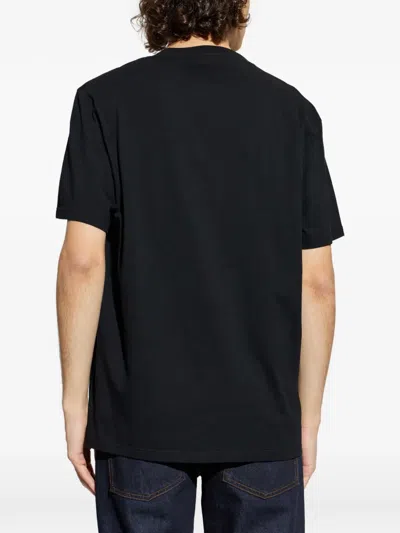 Alexander Mcqueen Crew Neck Graphic Print Short Sleeve T Shirt In Black