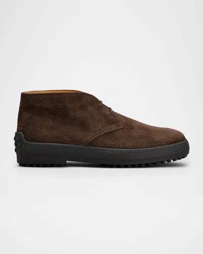 Tod's W. G. Heritage Desert Boots In Suede In Multi