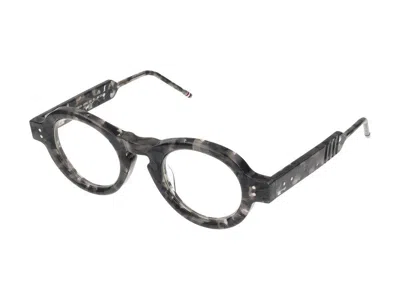Thom Browne Round-frame Glasses In Gray