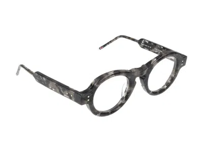 Thom Browne Round-frame Glasses In Gray