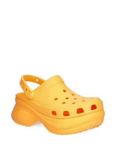 Crocs Perforated Platform Slides In Orange