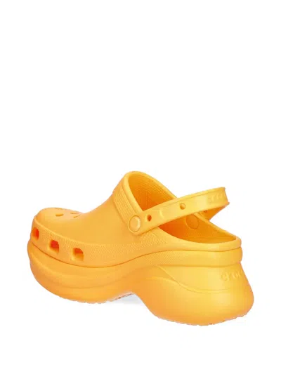 Crocs Perforated Platform Slides In Orange