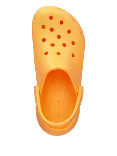 Crocs Perforated Platform Slides In Orange
