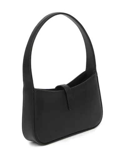 Saint Laurent Mini Le 5 À 7 Logo-detail Tote Bag In Black