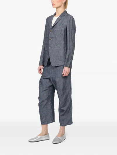 Forme D'expression Buttoned Chest-pocket Jacket In Gray