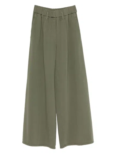 Forte Forte Elastic-waistband Trousers In Green