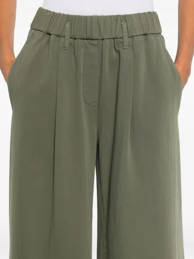 Forte Forte Elastic-waistband Trousers In Green