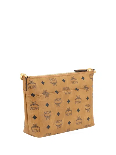 Mcm Aren Visetos Shoulder Bag In Brown