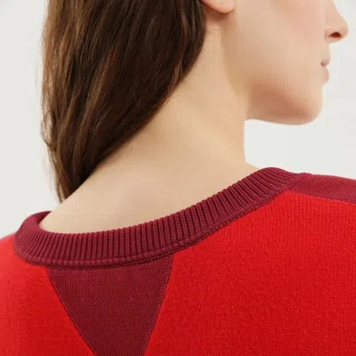 1989 Studio Color Block Crew Neck Sweater In Red