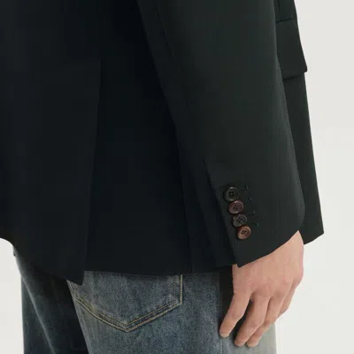 1989 Studio Double Breasted Blazer Featuring Button Detailing In Black