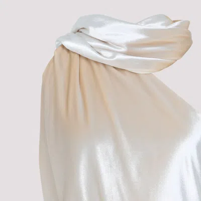 Alberta Ferretti One-shoulder Maxi Dress With Draped Sleeve In Multi