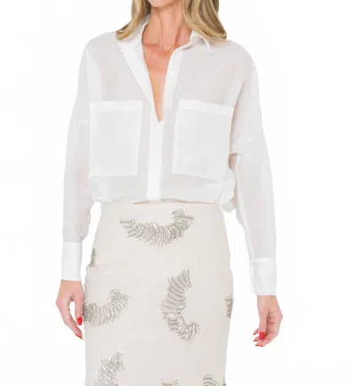 Jbq Cassius Linen-blend Shirt In White