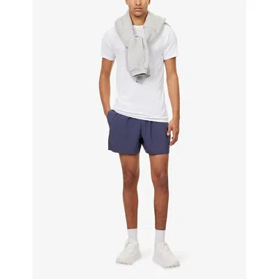 Gymshark Mens White/light Grey Geo Seamless Short-sleeves Woven T-shirt In White