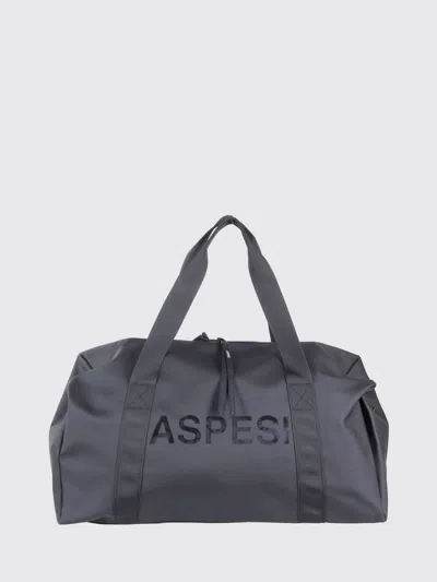 Aspesi Logo Duffle Bag In Gray