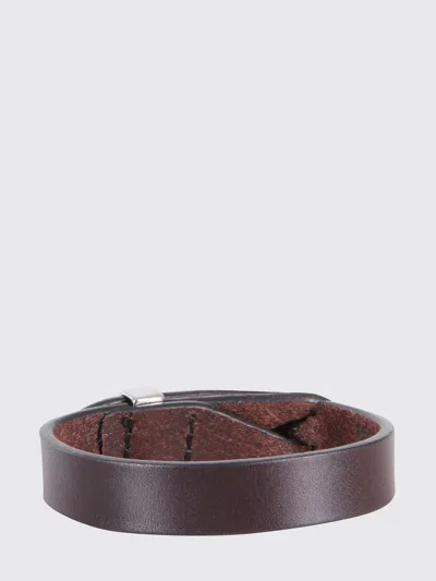 Orciani Interlocking-closure Bracelet In Brown