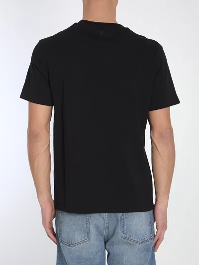 Ami Alexandre Mattiussi Ami Paris Ami De Coeur T-shirt In Organic Cotton In Black