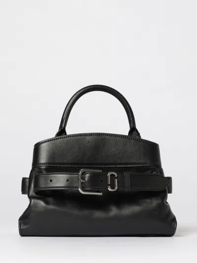 Marc Jacobs The Satchel Dakota Small Black Handbag With Logo Embossed On The Back And Belt Closure In Leather Wo In Black