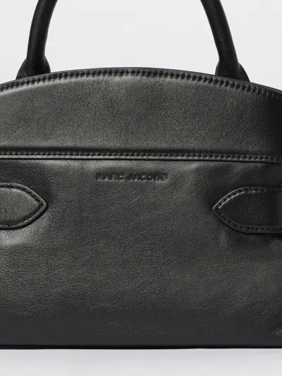 Marc Jacobs The Satchel Dakota Small Black Handbag With Logo Embossed On The Back And Belt Closure In Leather Wo In Black