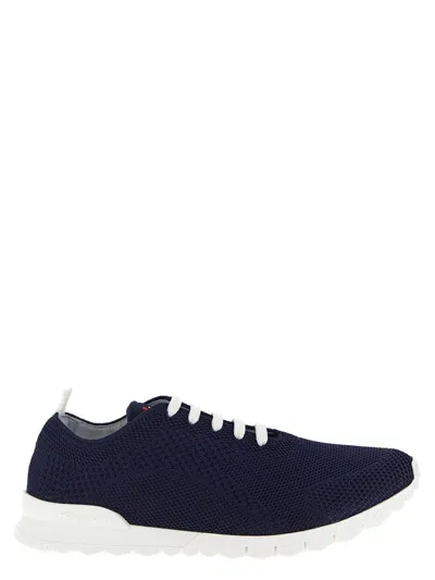 Kiton Fits Sneakers Round Toe Knit Upper In Blue