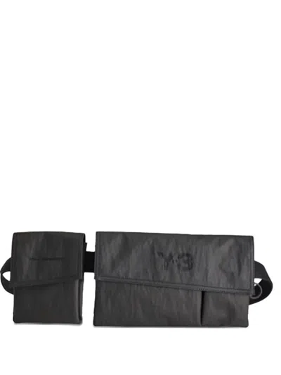 Y-3 Adidas Multi Pocket Sling Bags In Gray