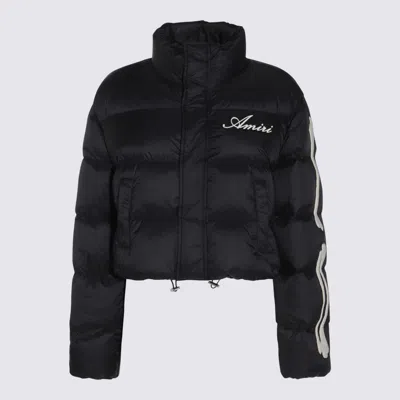 Amiri Down Jacket With High Neck And Pockets In Black