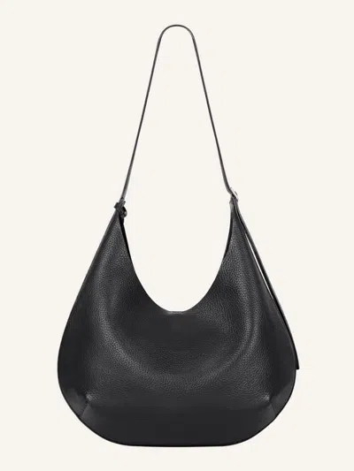 Courrèges Logo-buckle Top Handle Shoulder Bag In Black