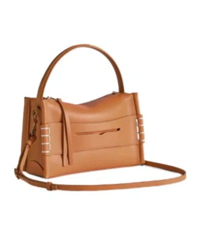 Jw Anderson Loafer Leather Shoulder Bag With Detachable Strap In Brown