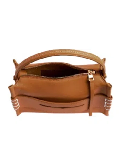 Jw Anderson Loafer Leather Shoulder Bag With Detachable Strap In Brown