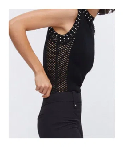 Liu •jo Gilet With Jewel Embroidery In Black