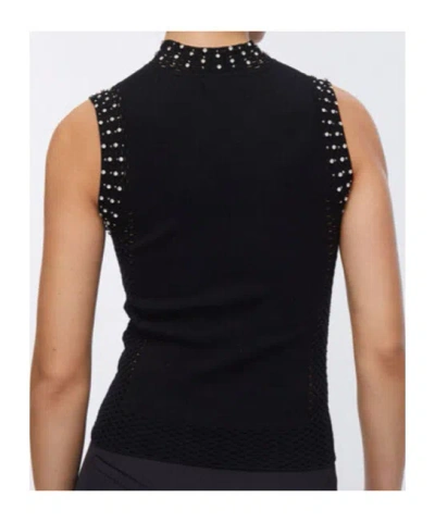 Liu •jo Gilet With Jewel Embroidery In Black