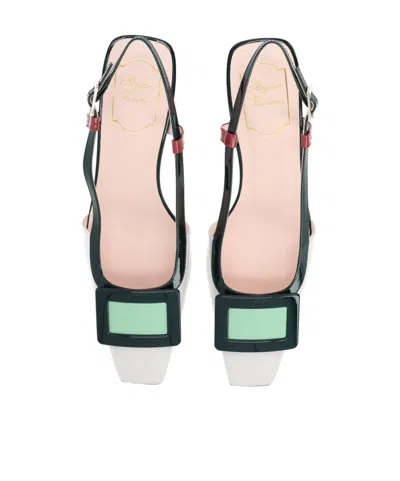 Roger Vivier Belle Vivier Multicolour Patent Leather Slingback In Multi