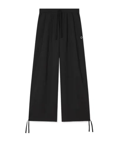 Kenzo Adjustable Drawstring Cargo Pants In Black