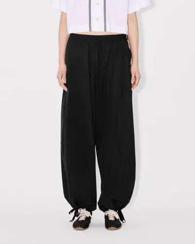 Kenzo Adjustable Drawstring Cargo Pants In Black