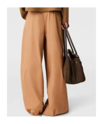 Stella Mccartney Wide Leg Nylon Blend Silk Cargo Trousers In Brown