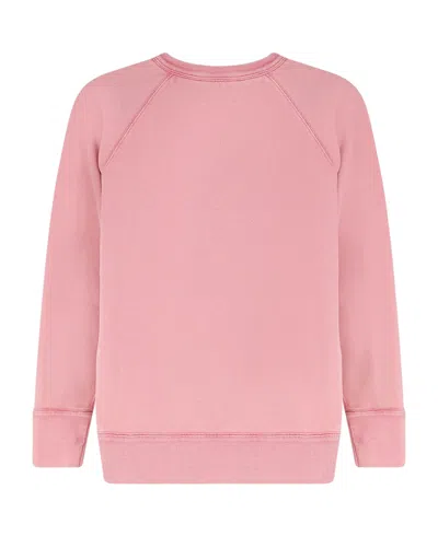 Isabel Marant Étoile Knit Sweatshirt Raglan Sleeves Ribbed Hem Cuffs In Pink