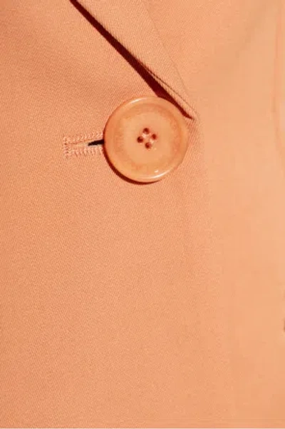 Stella Mccartney Long-sleeved Suit Jacket In Orange