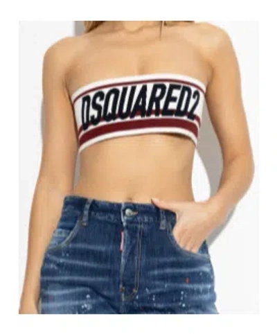Dsquared2 Striped Bandeau Top In Multi