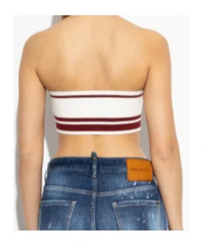 Dsquared2 Striped Bandeau Top In Multi