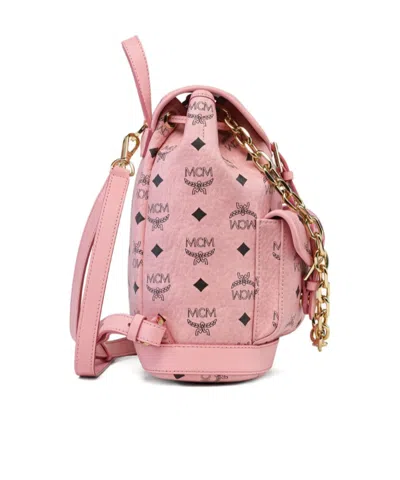 Mcm Mini Aren Drawstring Backpack In Pink