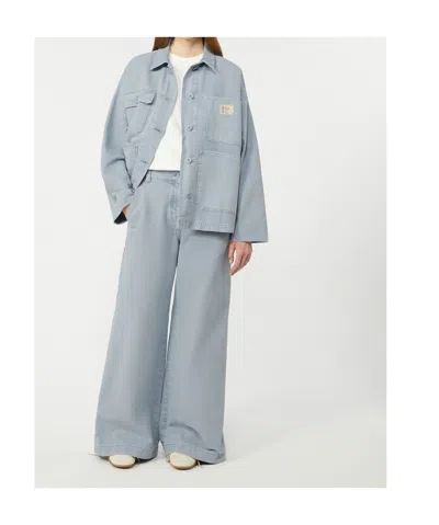 Weekend Max Mara Long-sleeved Work Jacket In Blue