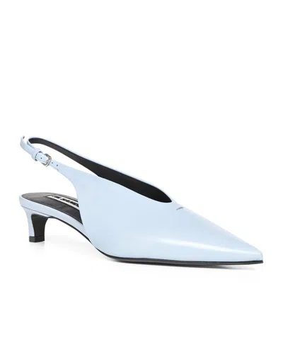 Jil Sander Lightweight Slingback Pumps With Adjustable Strap In Blue